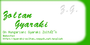 zoltan gyaraki business card